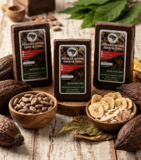 CHOCOLATE NATURAL SABOR DA TERRA EM BARRA CACAU PURO